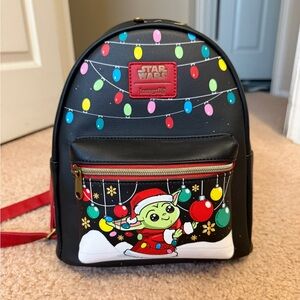 Loungefly Star Wars Christmas with Grogu mini backpack The Mandalorian